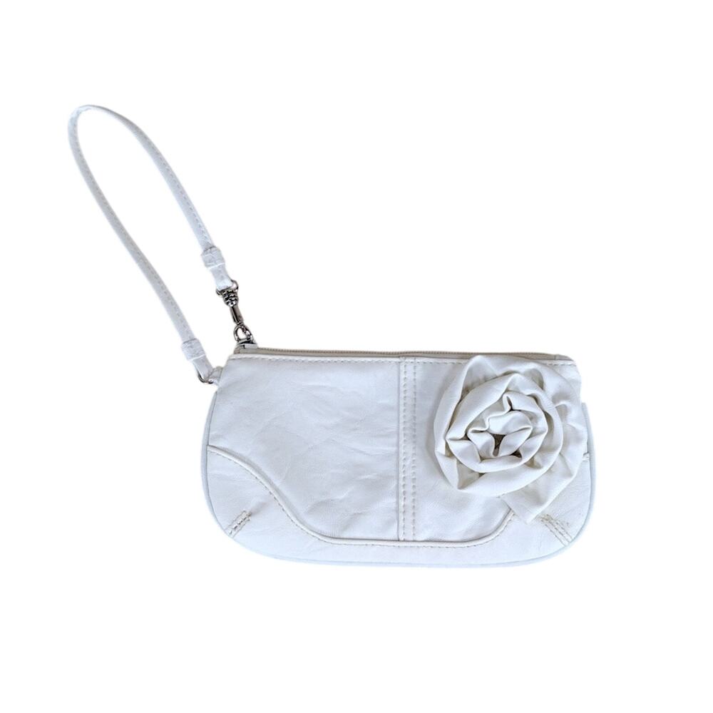 Elegant White Preppy Small Casual Boho Chic Floral Women's Clutch Purse Bag